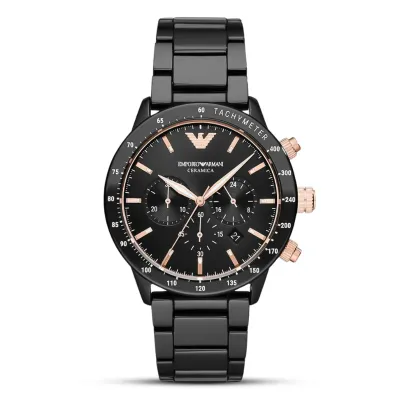 Emporio Armani Men's Chronograph Black Dial Watch